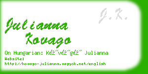 julianna kovago business card